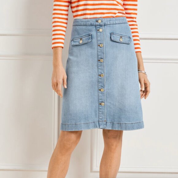 Talbots Dresses & Skirts - Talbots NWT Demi A-Line Midi Skirt - Salt Wash - Size 22W